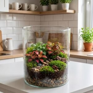 زجاج اسطواني عريض\20طول\عرض17سم